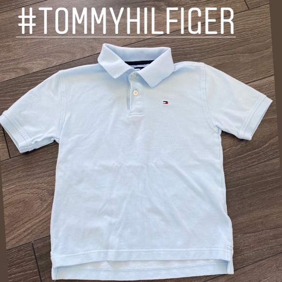 Tommy Hilfiger Light Blue Polo Shirt S/P 8-10 - Picture 1 of 4